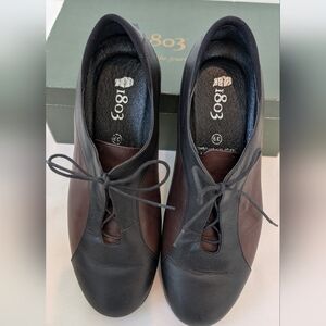 1803 black/brown leather shoes